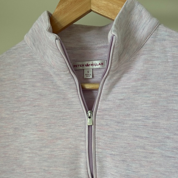 Peter Millar Light Purple Quarter-Zip Pullover size small - Picture 2 of 6